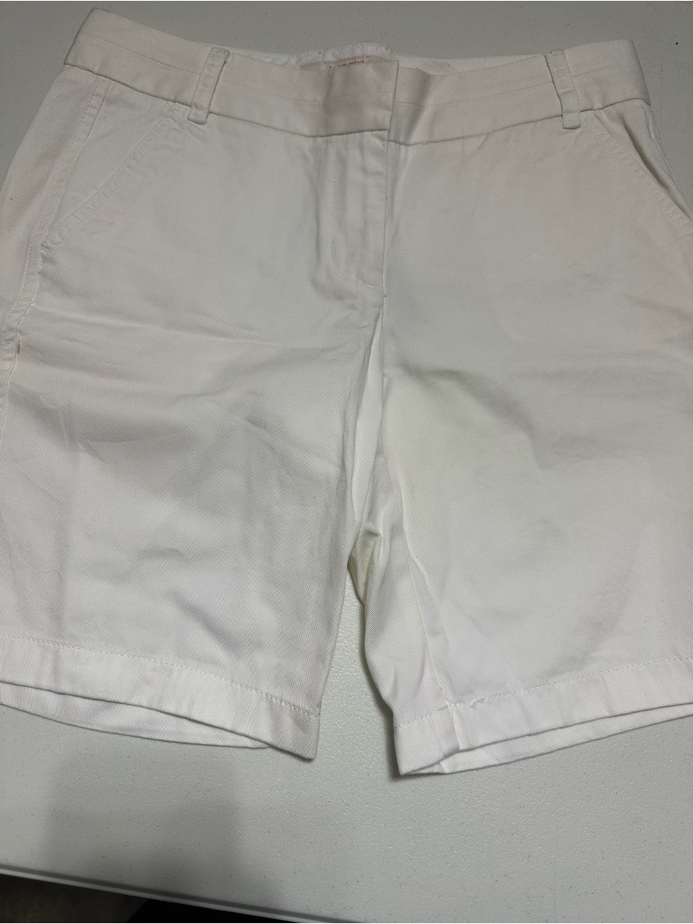 J. Crew White Chino Bermuda Shorts